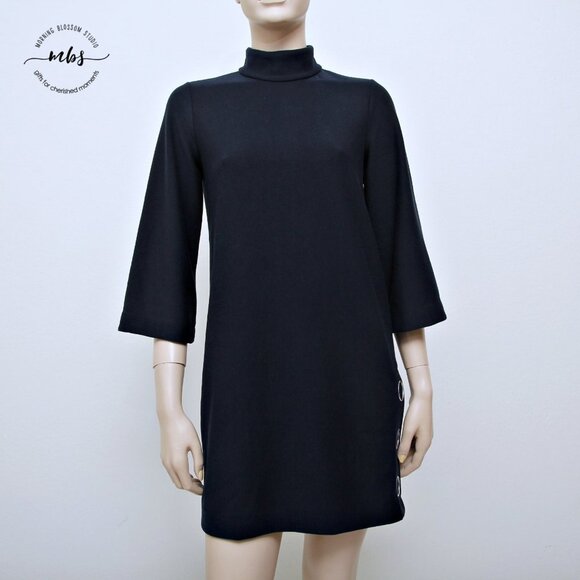 NWT Club Monaco Mock Neck 3/4 Sleeve Knit Mini Dress - Picture 8 of 15